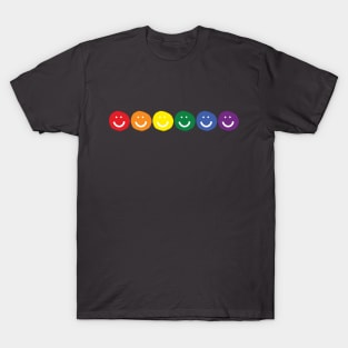 Smiley Faces Rainbow Pride T-Shirt